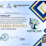 2025 йил 10 март куни «EUROPIAN STARS»  |-Ҳалқаро танловда Каттақўрғон шаҳар 2-сон Болалар мусиқа ва санъат мактаби Ингичка филиали ёш ўқитувчи ва  ўқувчилари иштирок этиб 1-2 ўринларни қулга киритиб диплом медал ва эсталик совғалари билан тақдирландилар.